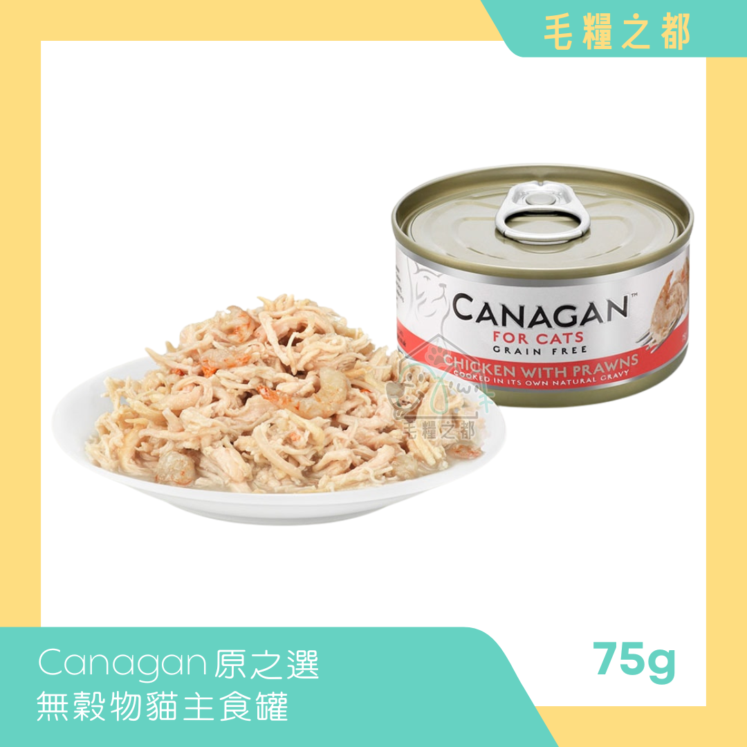 Canagan 原之選│無穀物貓主食罐 75g - 雞肉伴蝦肉│MoooZone 毛糧之都
