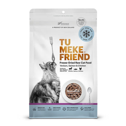 TuMeke Friend Freeze Dried Raw｜超級食物凍乾貓糧 280g - 鹿肉三文魚雞肉